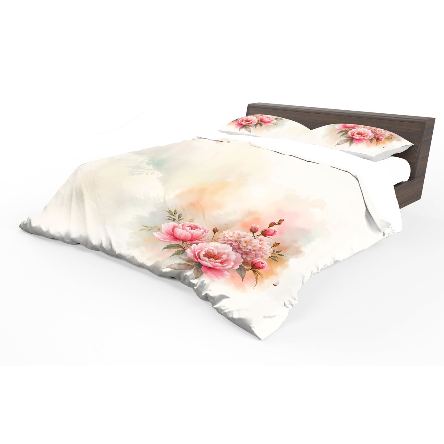 Vinatge Pink Peony Duvet Cover Set