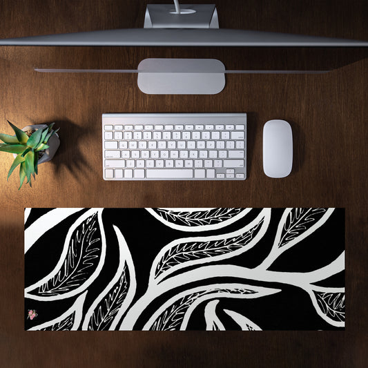 Vines on Black Large Desk Pad by Fifo