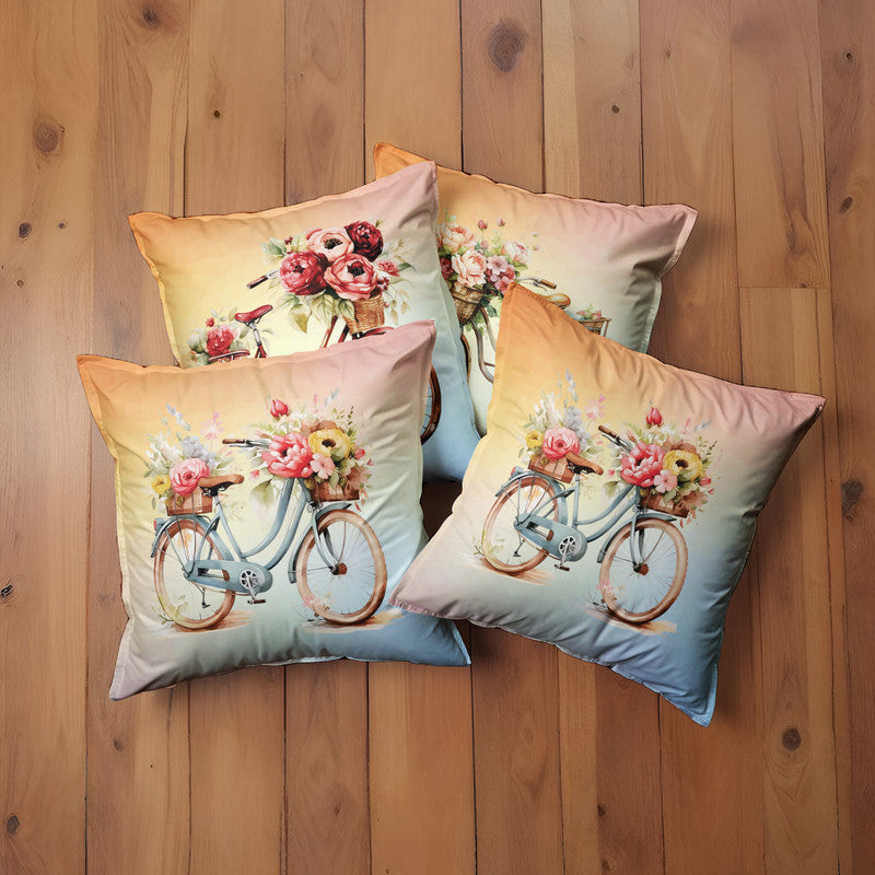 Vintage Bicycle Luxury Scatter Covers Set of 4