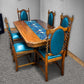 Vintage Birds On Blue 160cm Table Runner