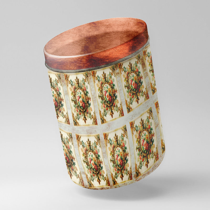 Vintage Brooches Drum Decoupage