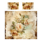 Vintage Floral Silken Frame Duvet Cover Set
