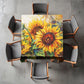 Vintage Painted Sunflower Field Square Tablecloth
