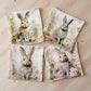 Vintage Rabbits Luxury Scatter Covers Set of 4