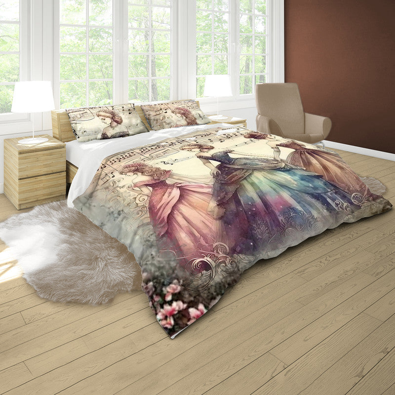 Vintage Victorian Ladies Duvet Cover Set