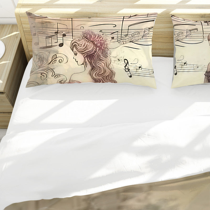 Vintage Victorian Ladies Duvet Cover Set