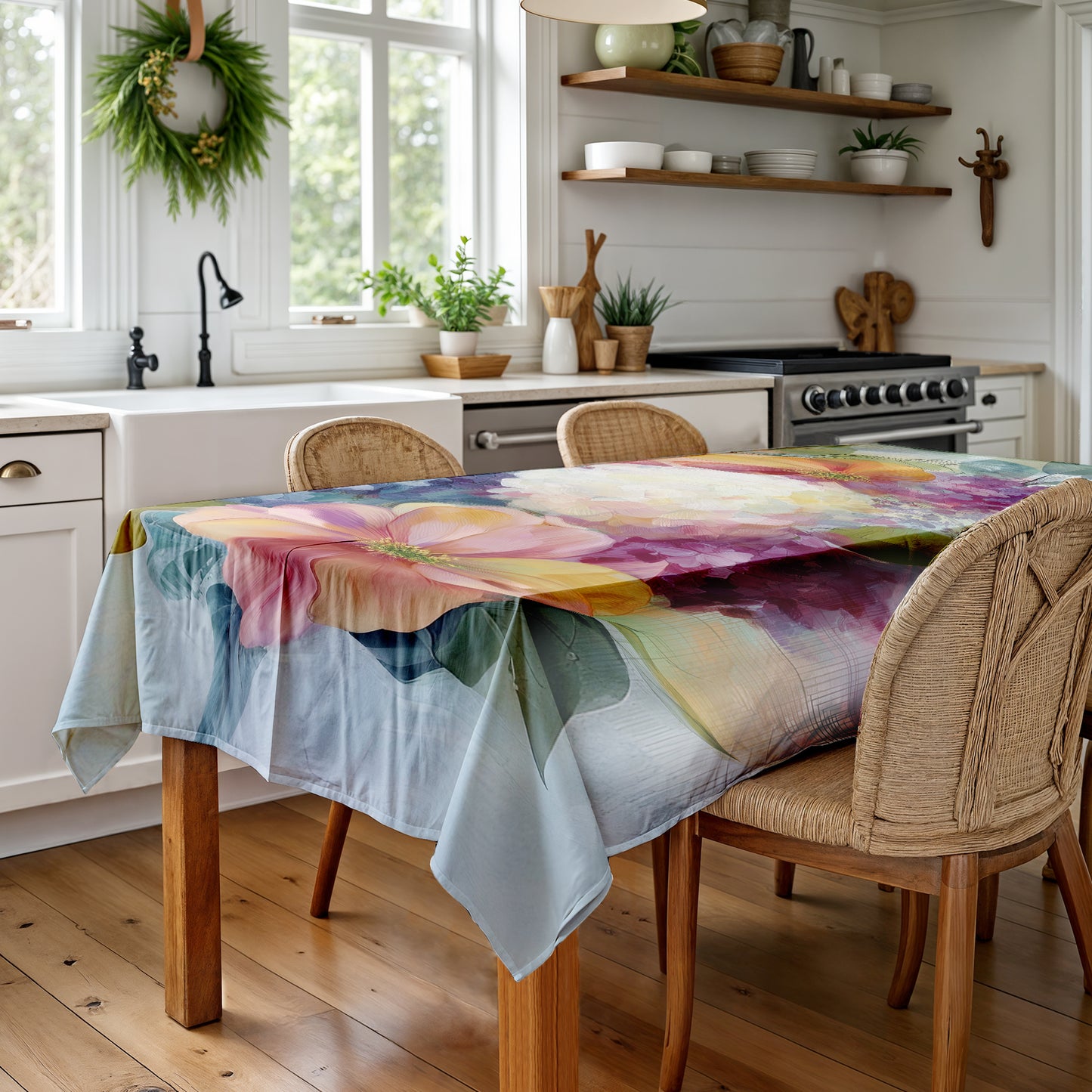Vintage Bloom Rectangle Tablecloth by Wikus Schalkwyk