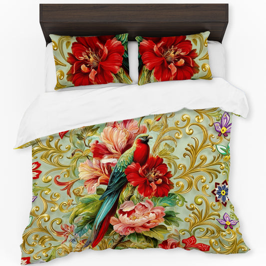 Vintage Blossoms & Birdsong Duvet Cover Set