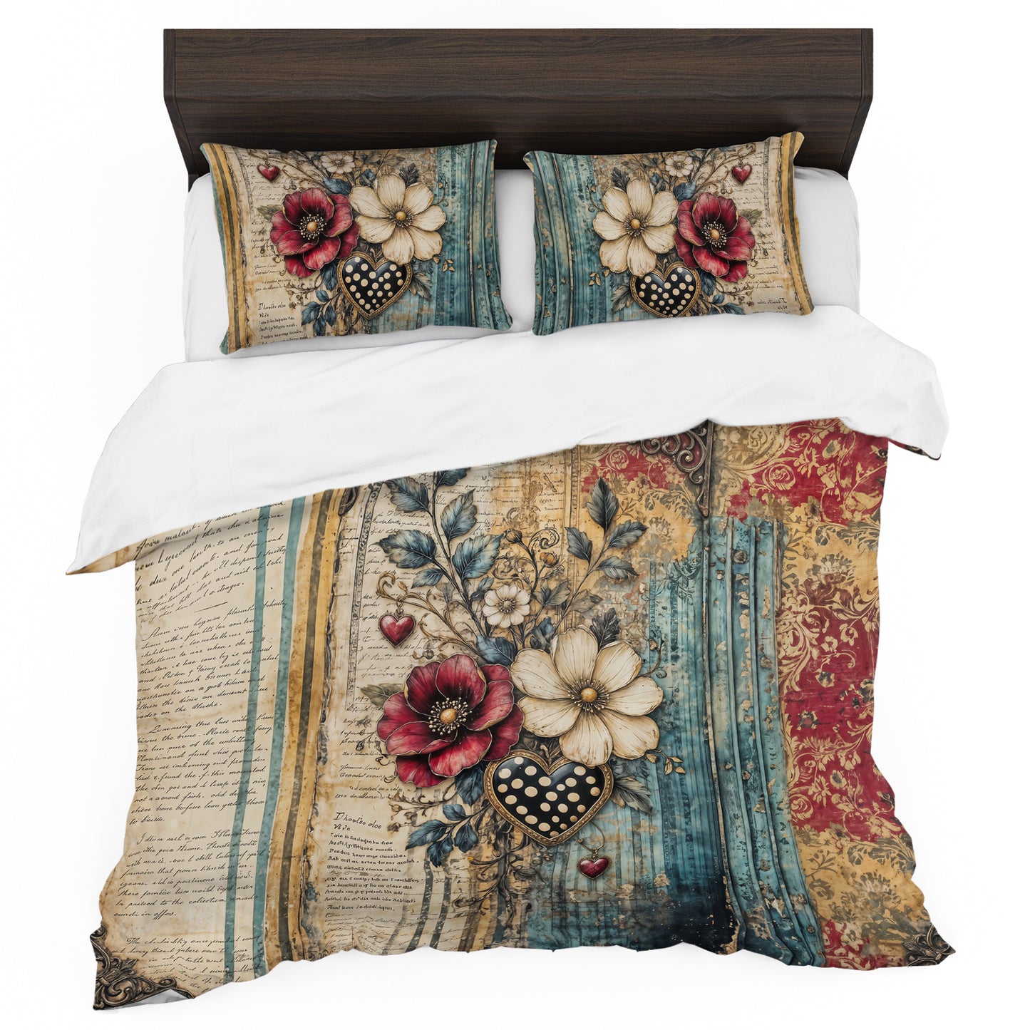 Vintage Botanical Journal Duvet Cover Set