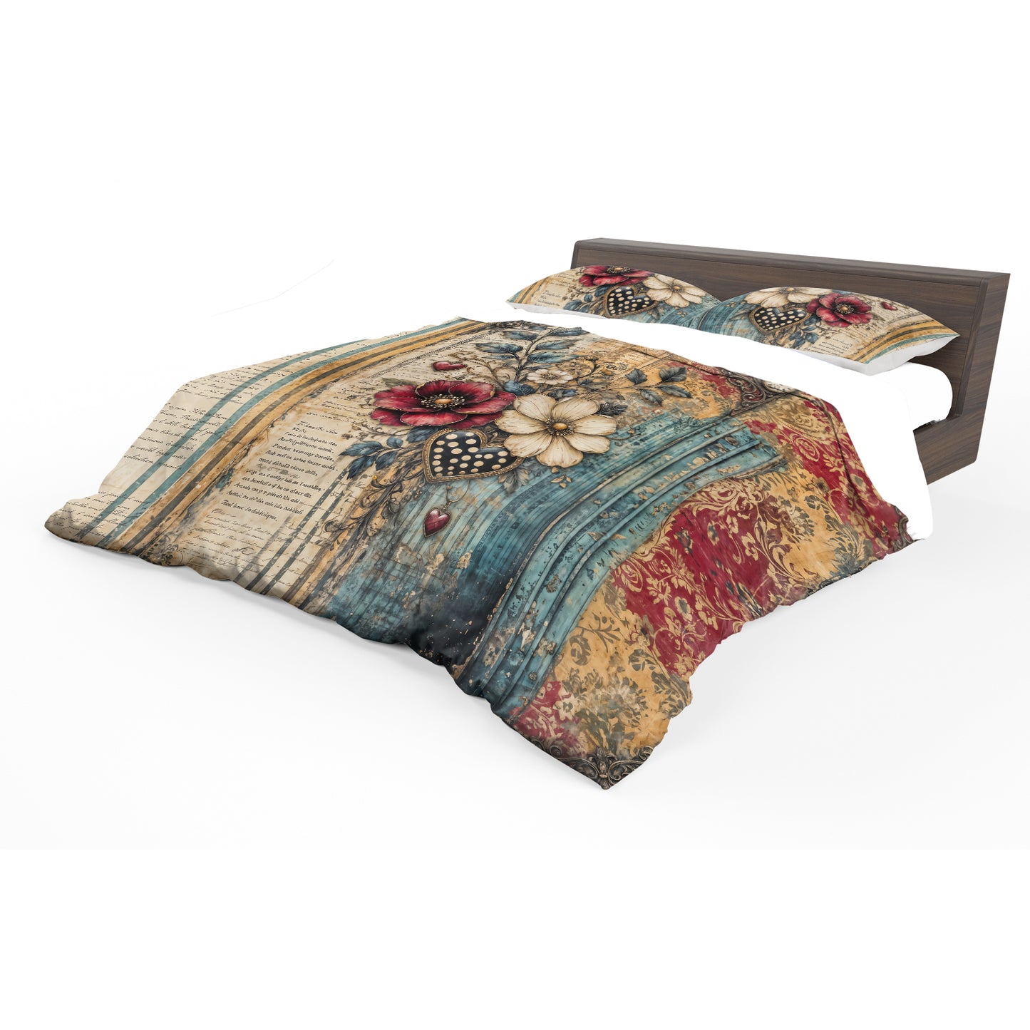 Vintage Botanical Journal Duvet Cover Set