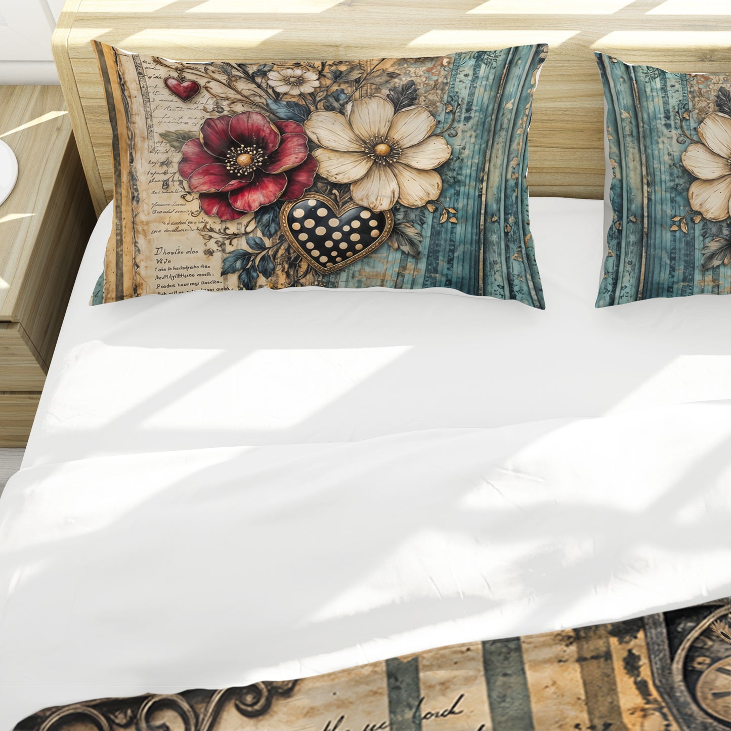 Vintage Botanical Journal Duvet Cover Set