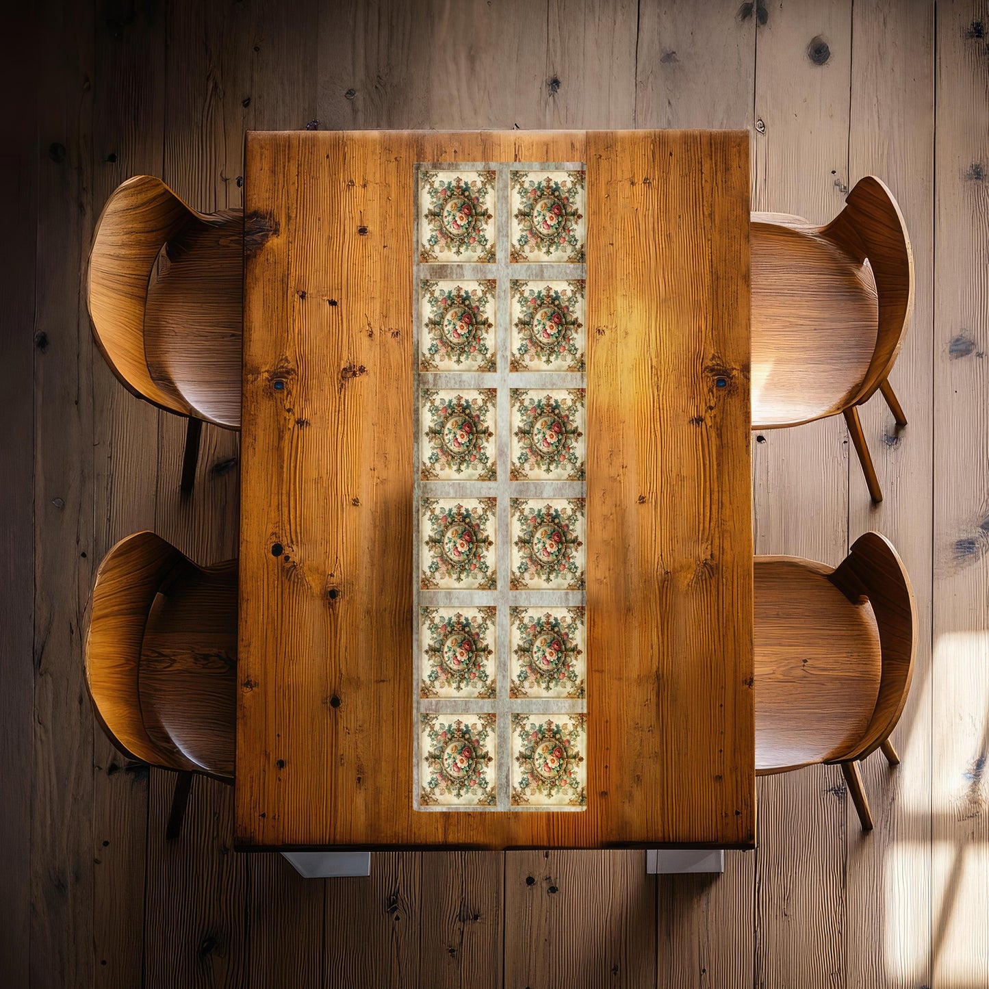 Vintage Brooches 160cm Table Runner