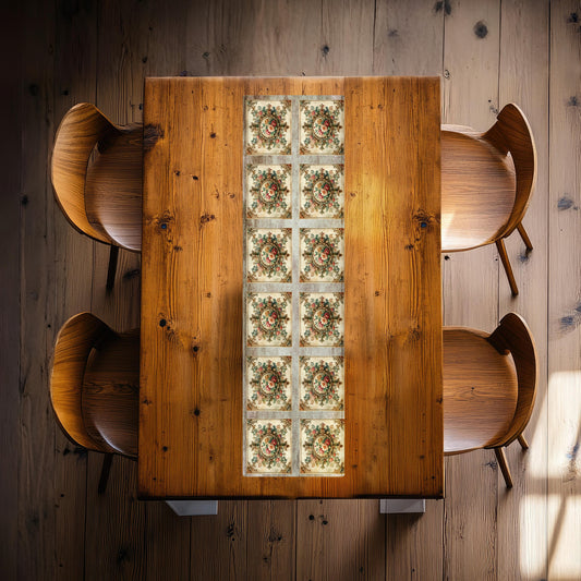 Vintage Brooches 160cm Table Runner