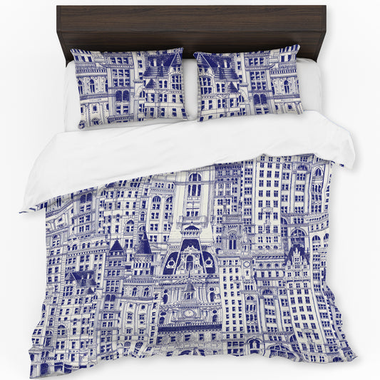 Vintage Buildings Duvet Cover Set