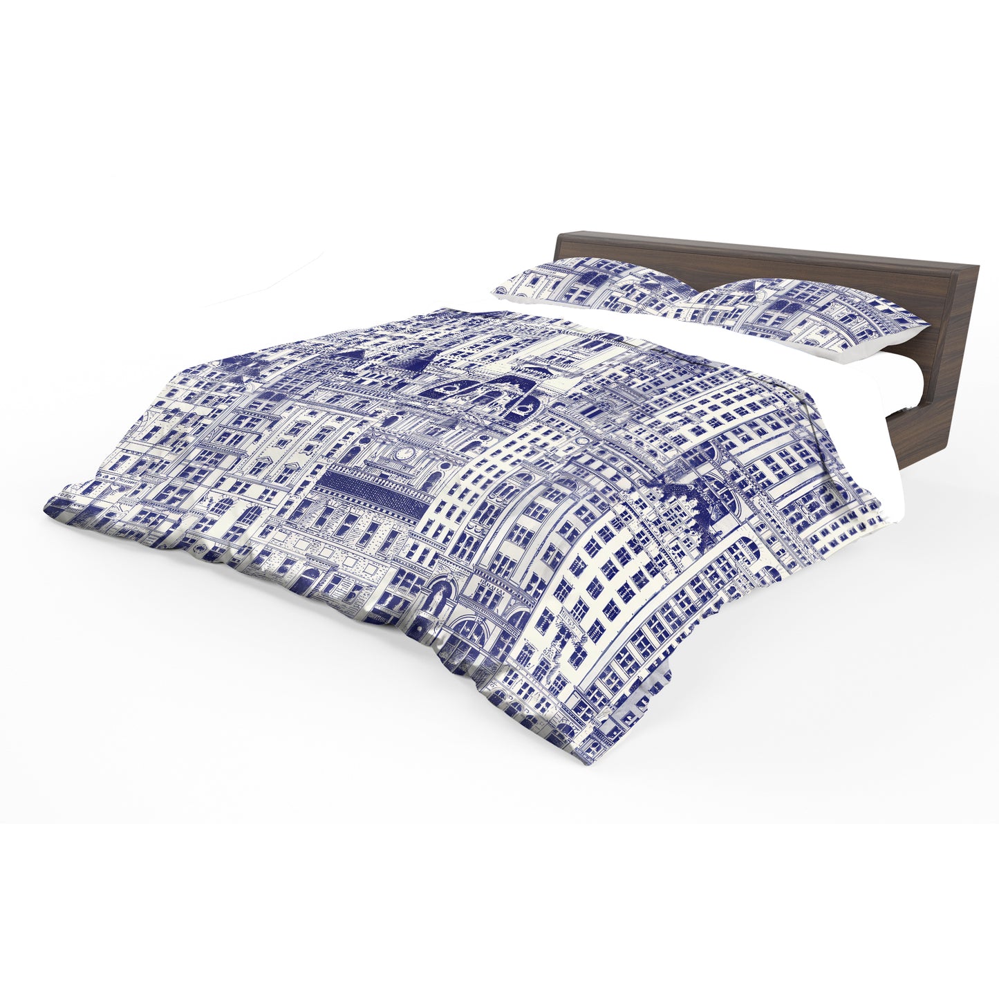 Vintage Buildings Duvet Cover Set