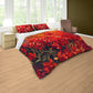 Vintage Crimson Floral Duvet Cover Set