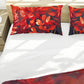 Vintage Crimson Floral Duvet Cover Set