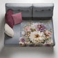 Vintage Flower Arrangement Light Weight Fleece Blanket by Mark van Vuuren
