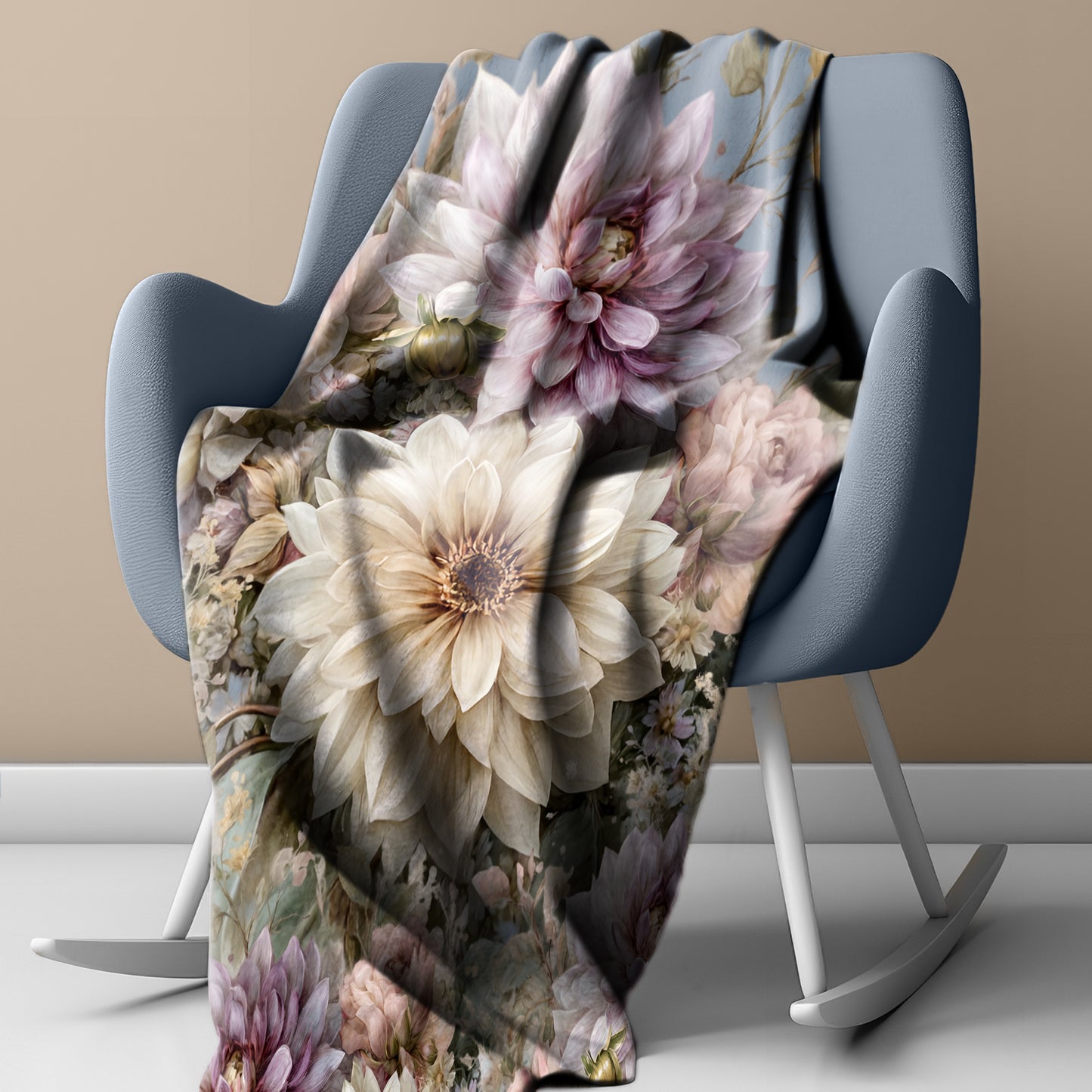 Vintage Flower Arrangement Light Weight Fleece Blanket by Mark van Vuuren