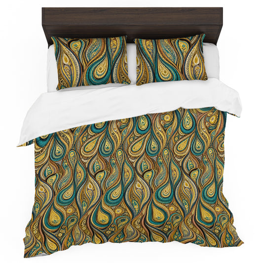 Vintage Paisley Flow Duvet Cover Set