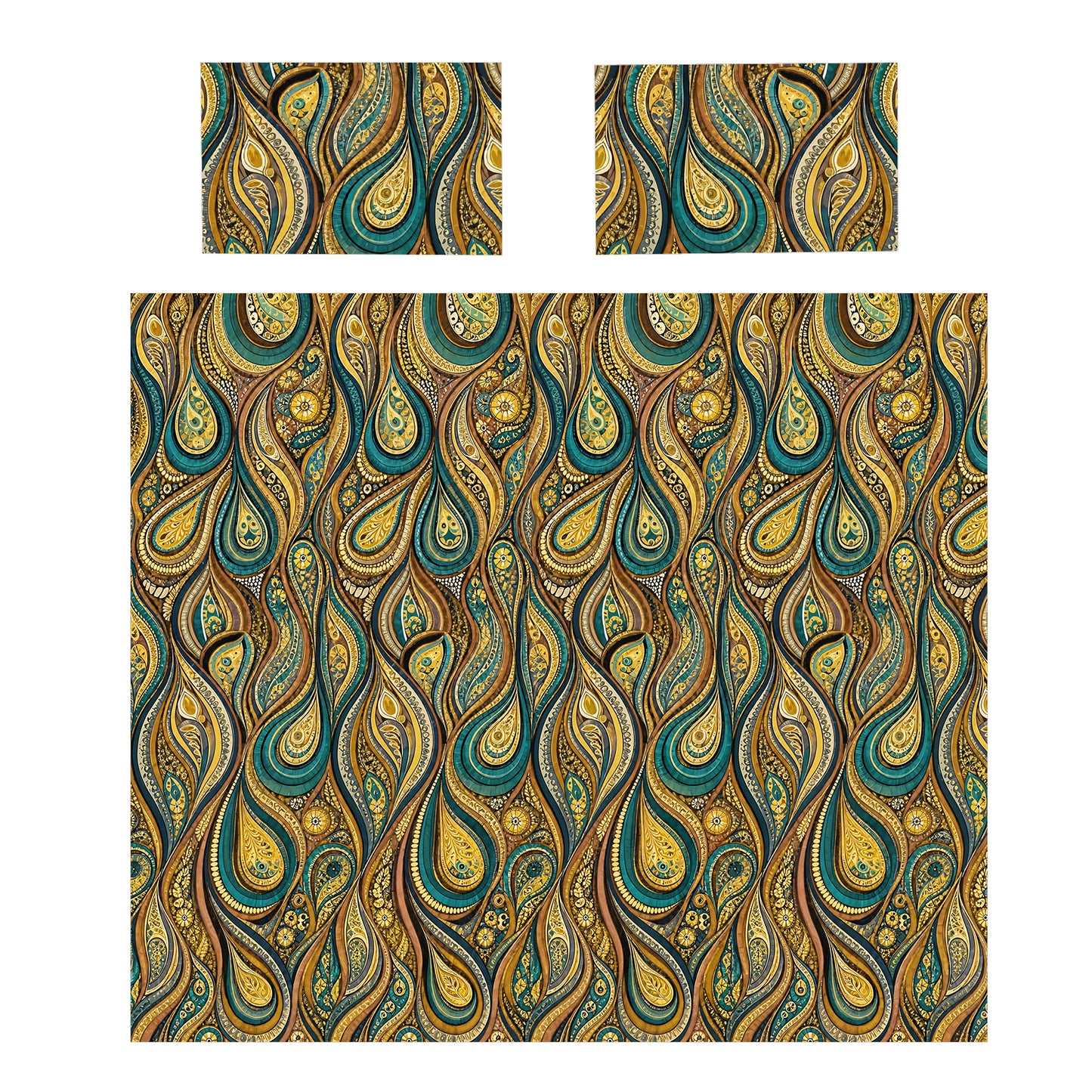 Vintage Paisley Flow Duvet Cover Set