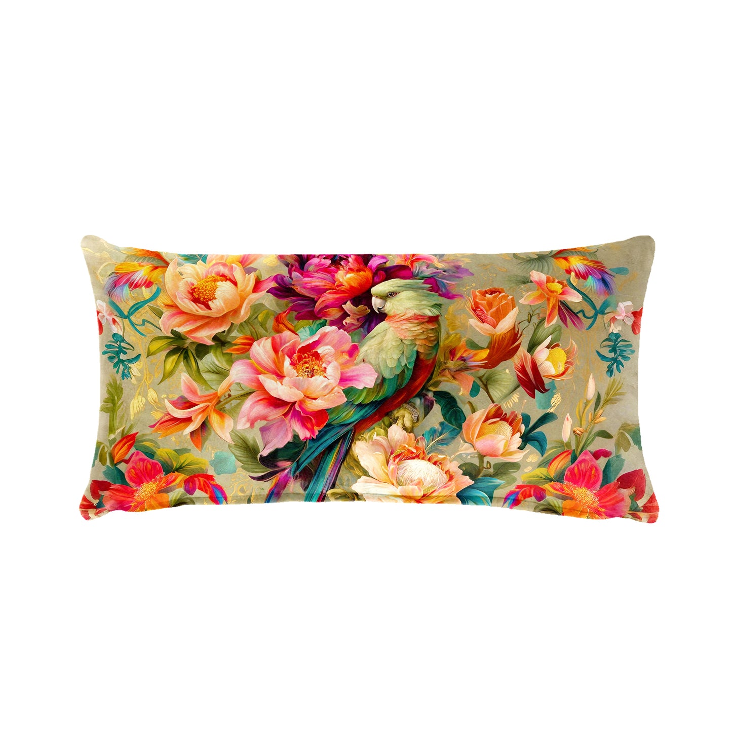 Vintage Parrot & Blossoms King Luxury Scatter