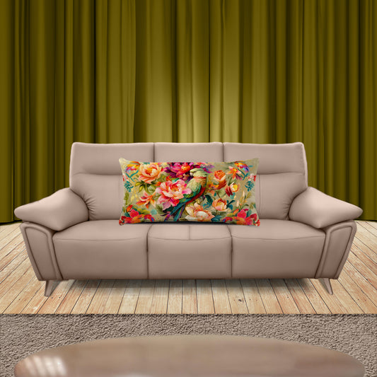 Vintage Parrot & Blossoms King Luxury Scatter