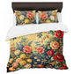 Vintage Peony & Damask Duvet Cover Set