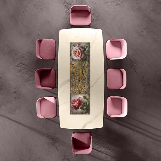Vintage Rose Alphabet 160cm Table Runner