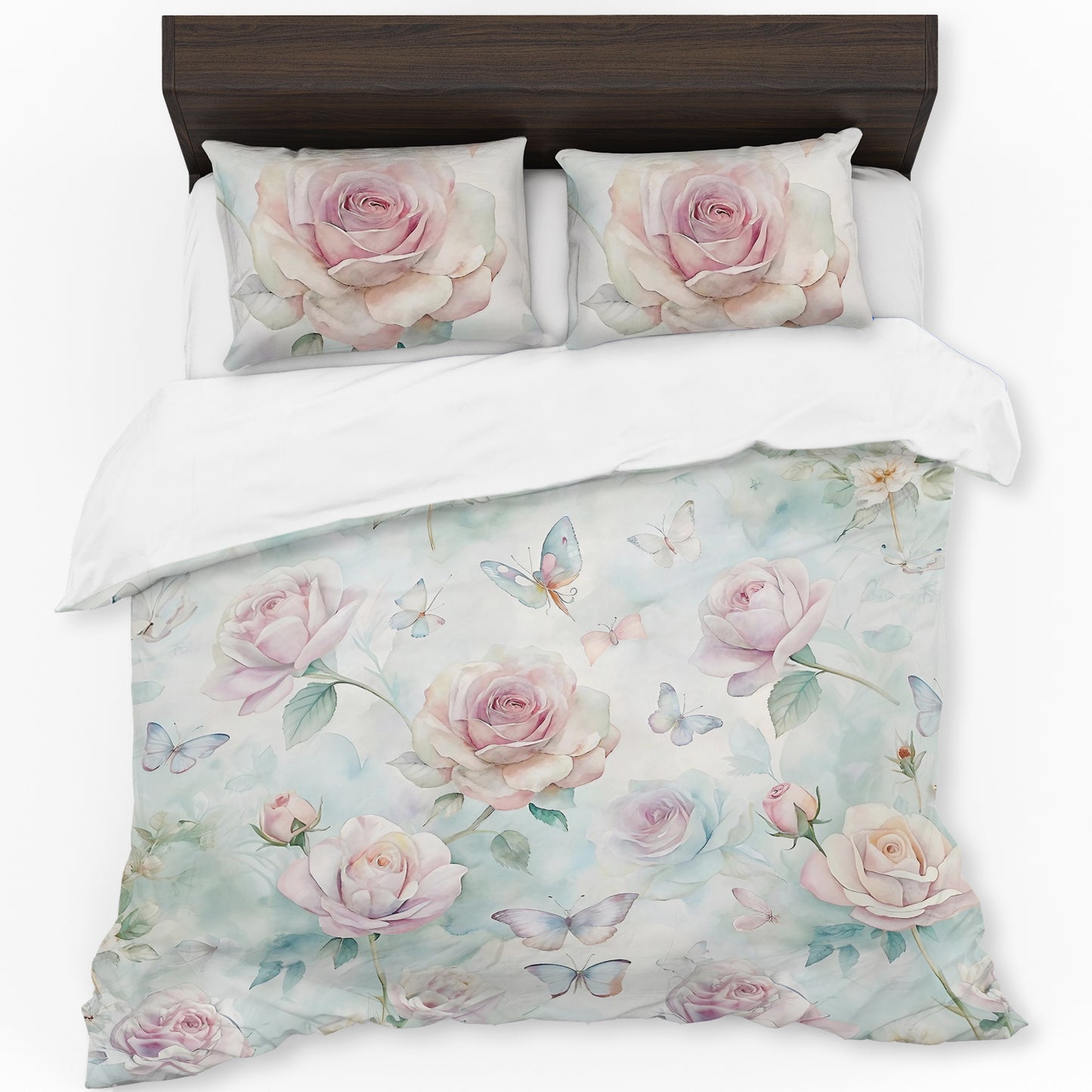 Vintage Rose Pastel Design Duvet Cover Set