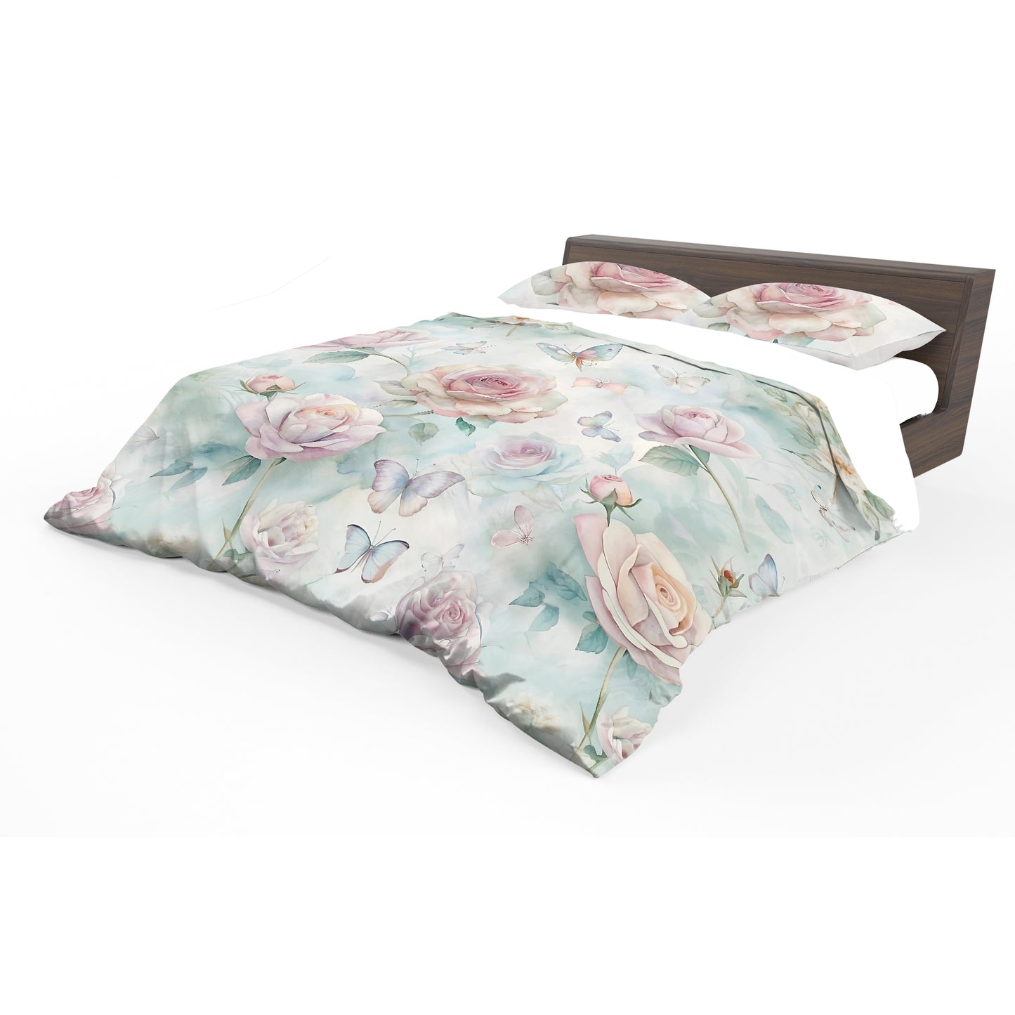 Vintage Rose Pastel Design Duvet Cover Set
