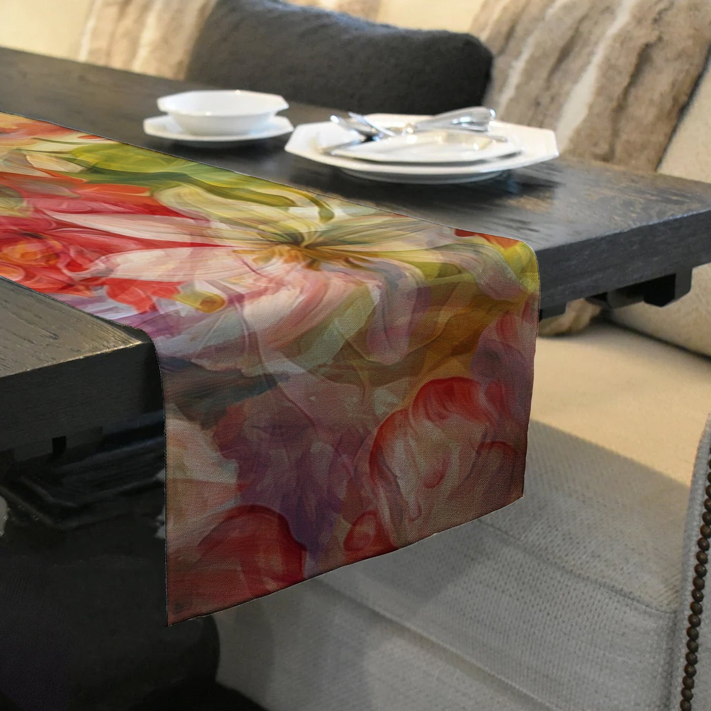 Vintage Sepia Roses Table Runner By Mark Van Vuuren
