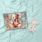 Vintage Teddybear Cot Duvet Set