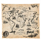 Vintage World Map Light Weight Fleece Blanket