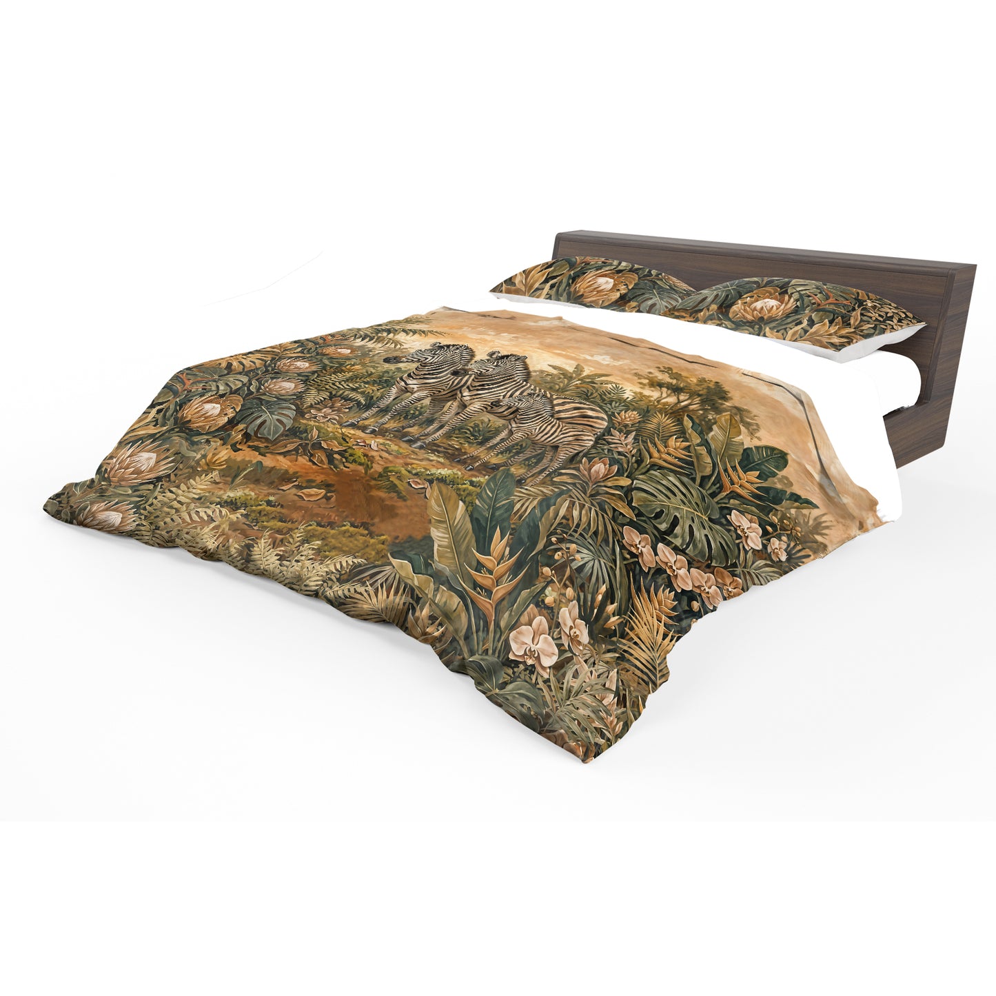 Vintage Zebra Sanctuary Duvet Cover Set
