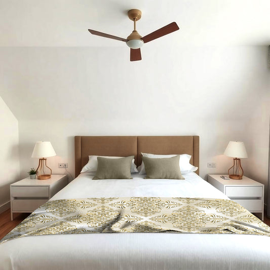 Vintage Gold Light Bed Throw