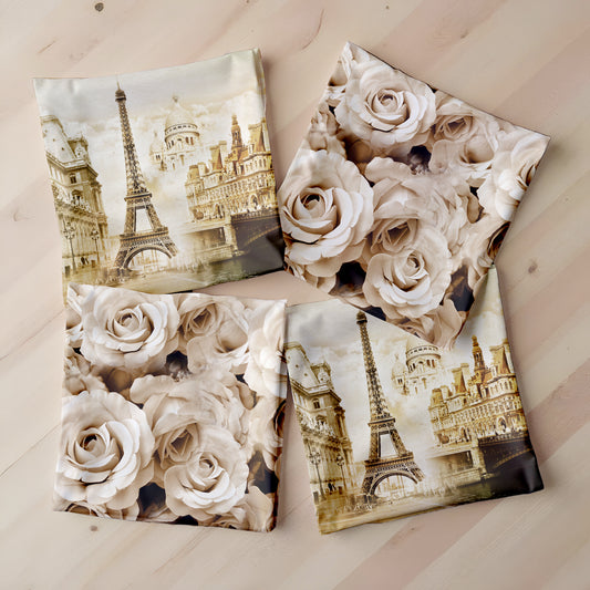 Vintage Paris Rose Luxury Scatter Covers (Set of 4)