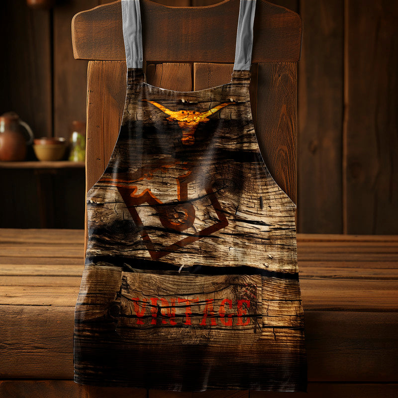 Vintage Bull Medium Length Apron – Print with Passion Decor