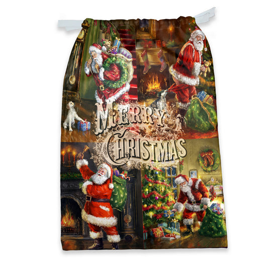 Vintage Santa Christmas Gift Sack