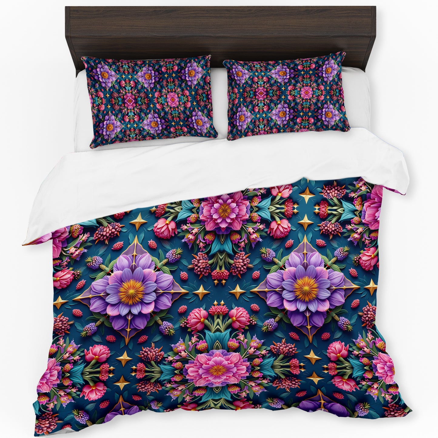 Violet Bloom Duvet Cover Set