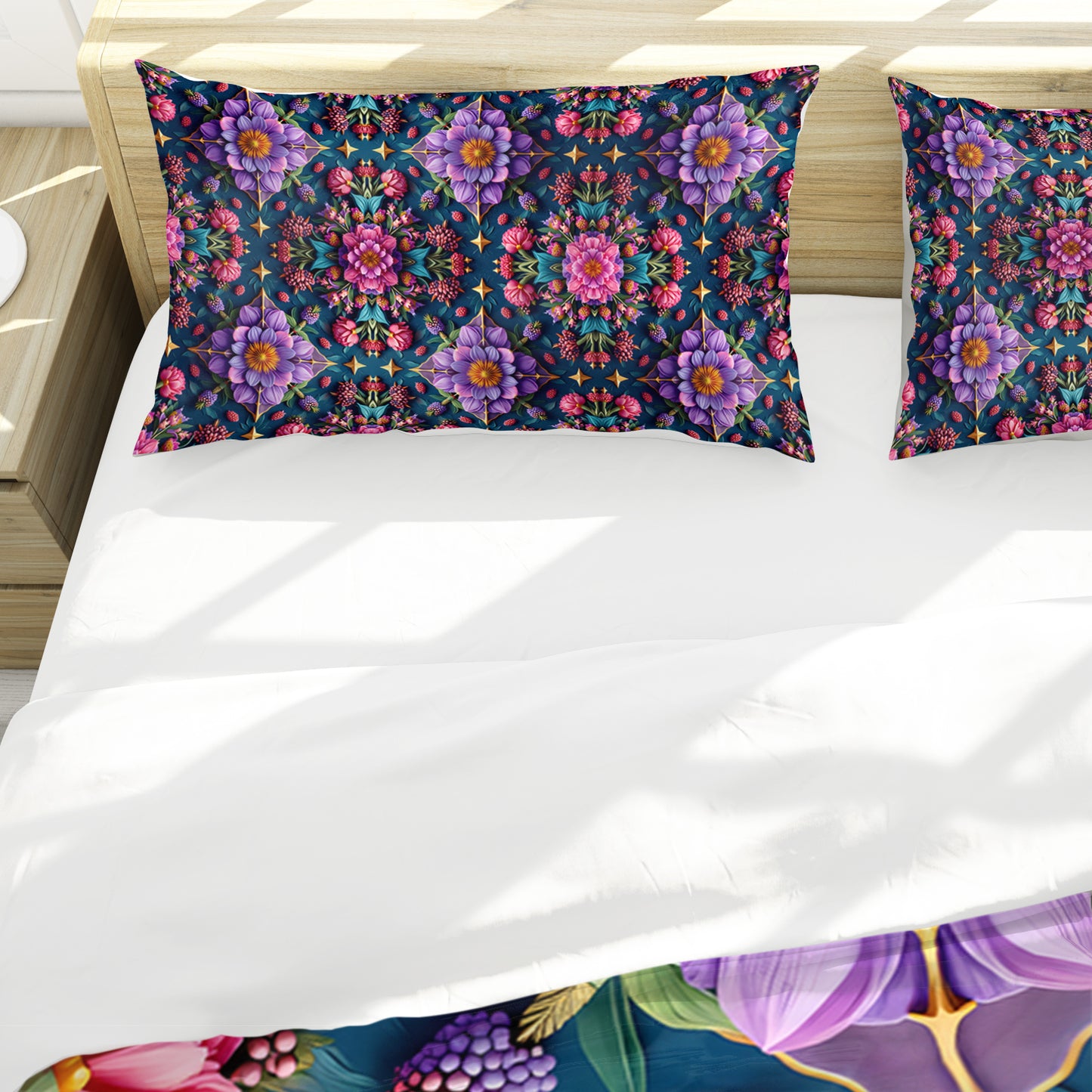Violet Bloom Duvet Cover Set