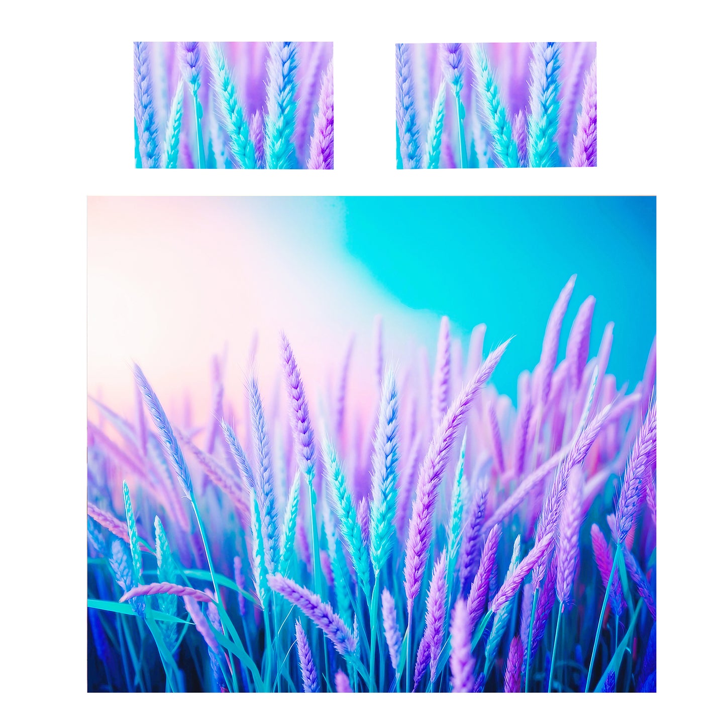 Violet Lavender Meadow Duvet Cover Set