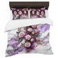 Violet Marble & Rose Duvet Cover Set