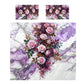 Violet Marble & Rose Duvet Cover Set