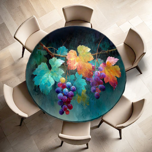 Vivid Vine Round Tablecloth by Wikus Schalkwyk