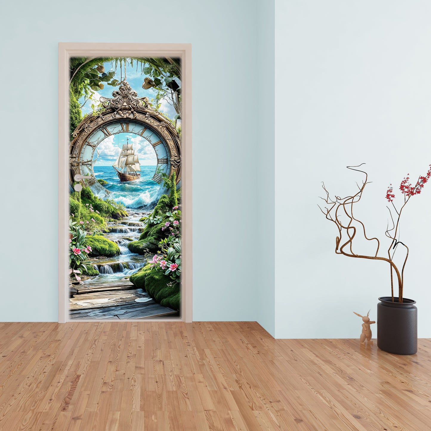 Voyage Beyond Door Decoupage