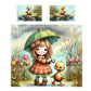 Walking in the Rain Kids Duvet Cover Set