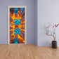 Warping Sky Scrapers Door Decoupage
