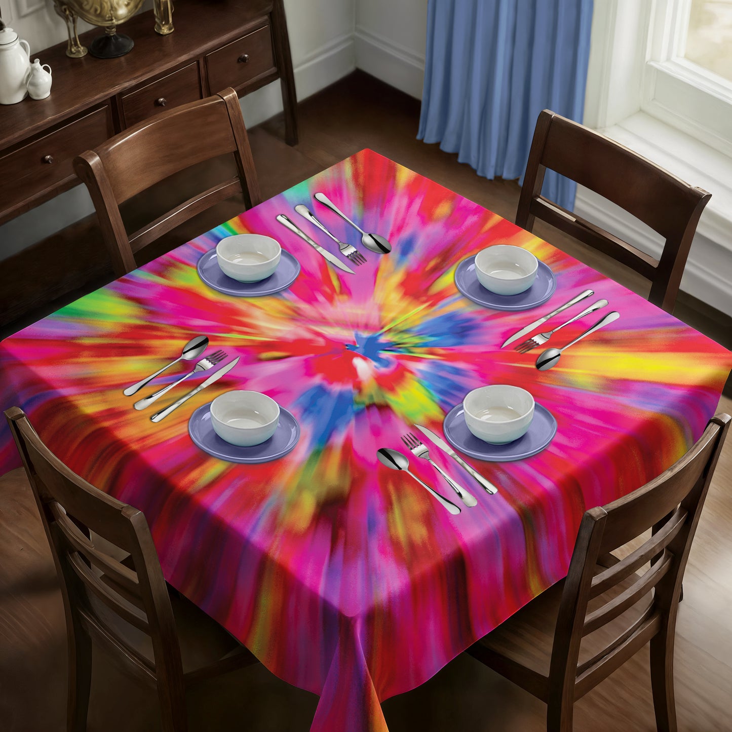 Warping Colours Square Tablecloth