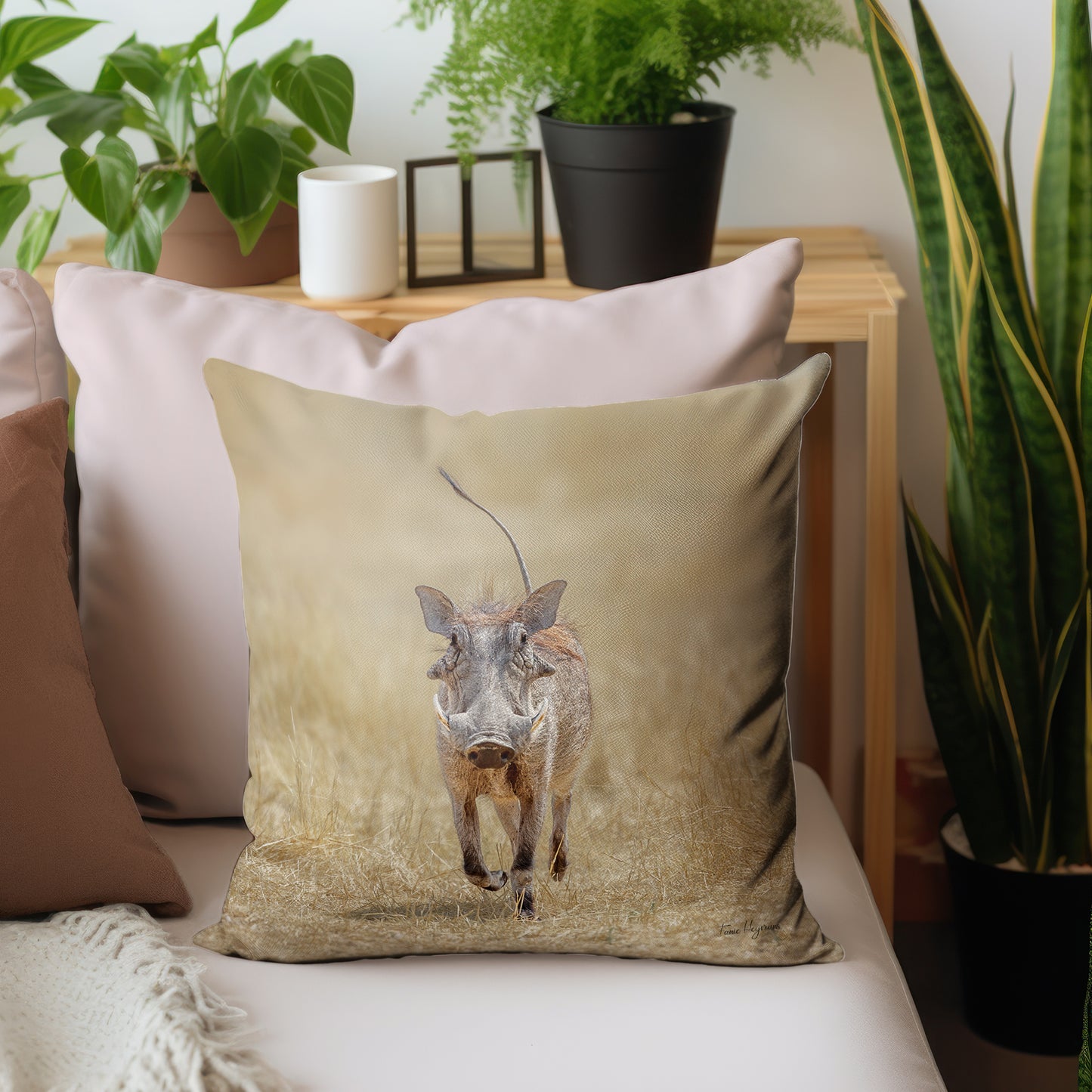 Warthog on a stroll Luxury Scatter by Annette Heymans